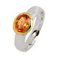 Ring Madaringranat, teilvergoldet 5µ