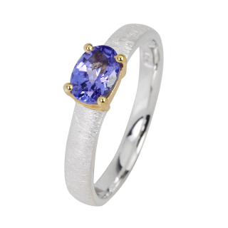 Ring tanzanite partlygold-plated 5µ
