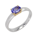 Ring tanzanite partlygold-plated 5µ