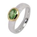 Ring Tsavorit- teilvergoldet 5µ
