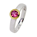 Ring tourmaline partly gold-plated 5µ