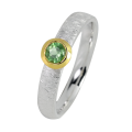 Ring Tsavorit- teilvergoldet 5µ
